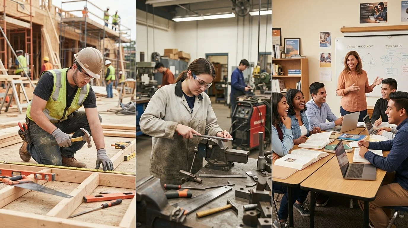 Apprenticeships, Trade Programs, and Community College: Mapping the Differences