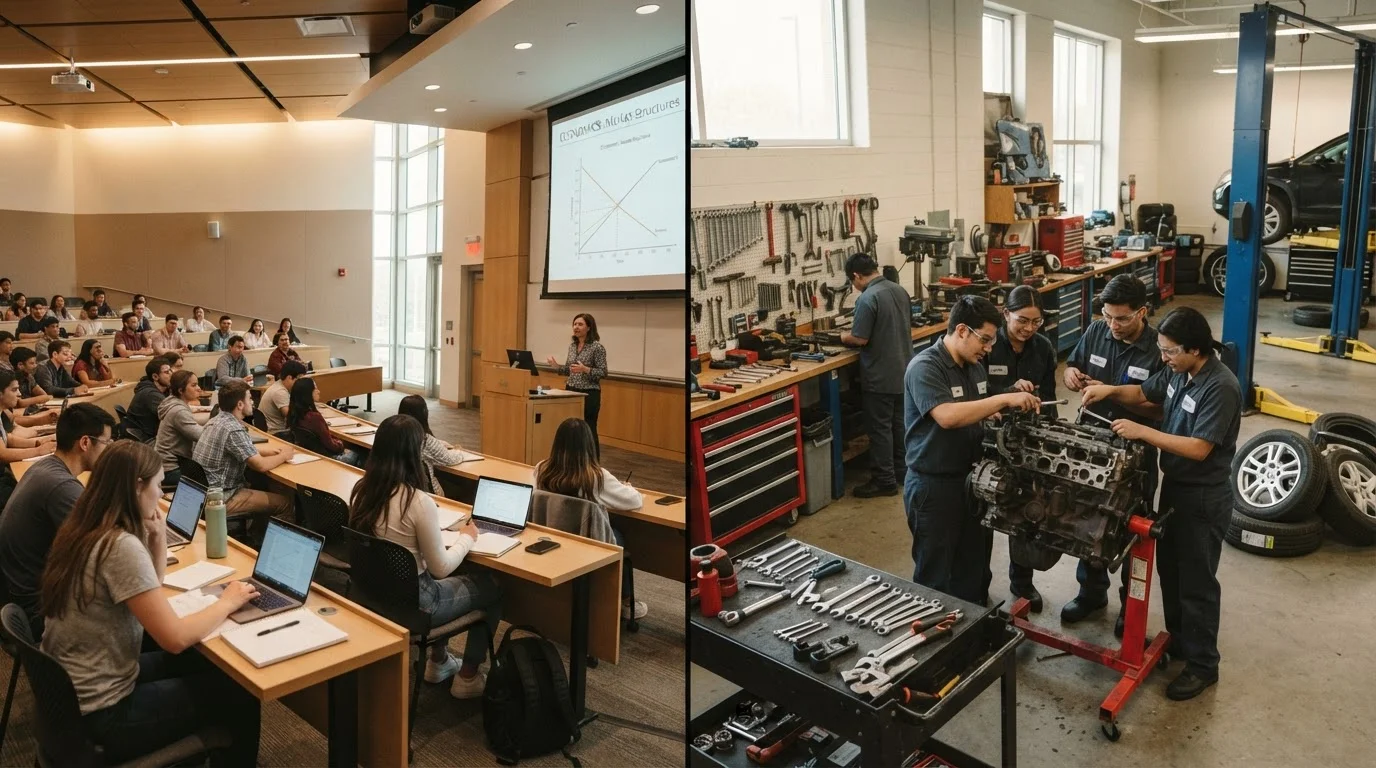 Four-Year Degree vs. Vocational Training: A Side-by-Side Look at the Numbers